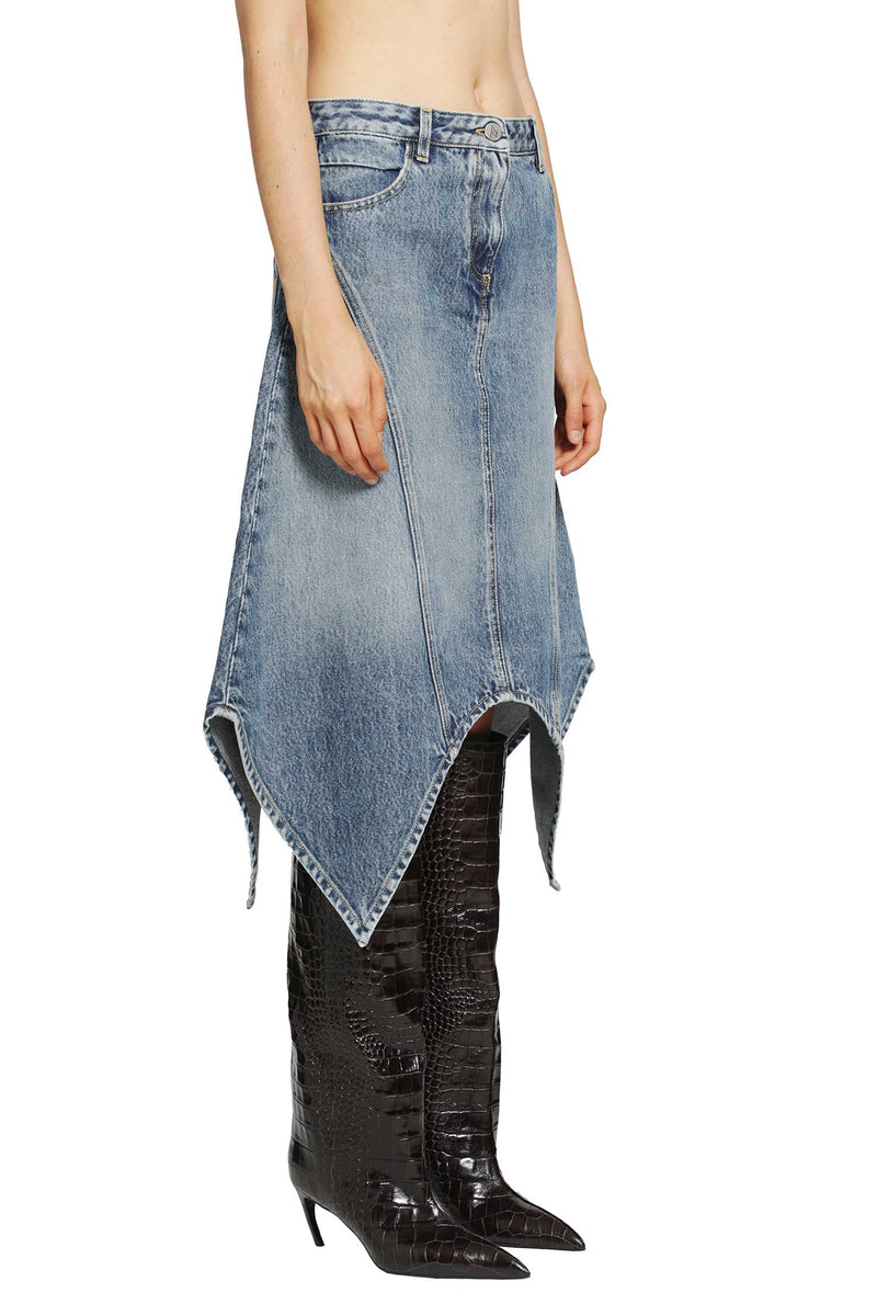 THE ATTICO Denim Midi Skirt woman