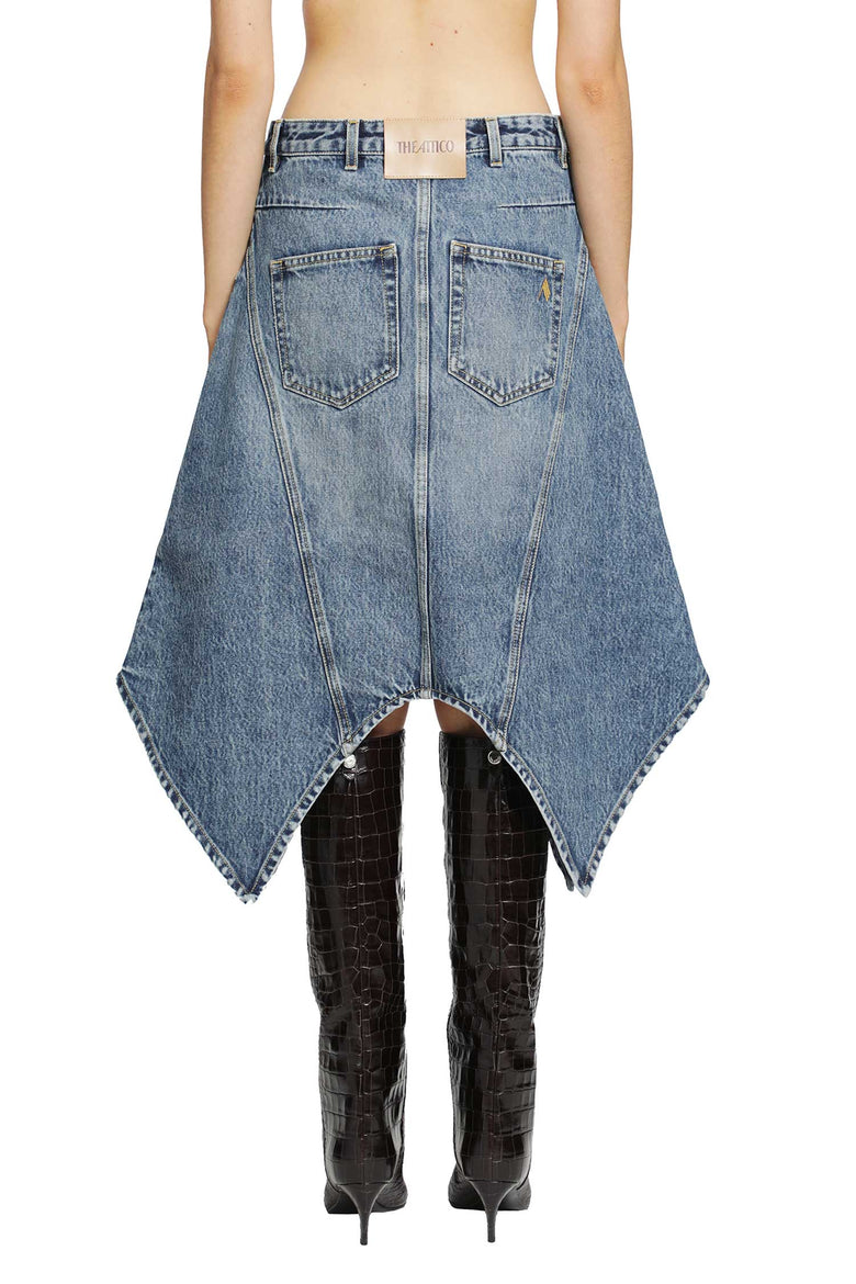 THE ATTICO Denim Midi Skirt woman