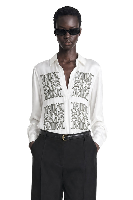 Marabesque Print Silk Shirt