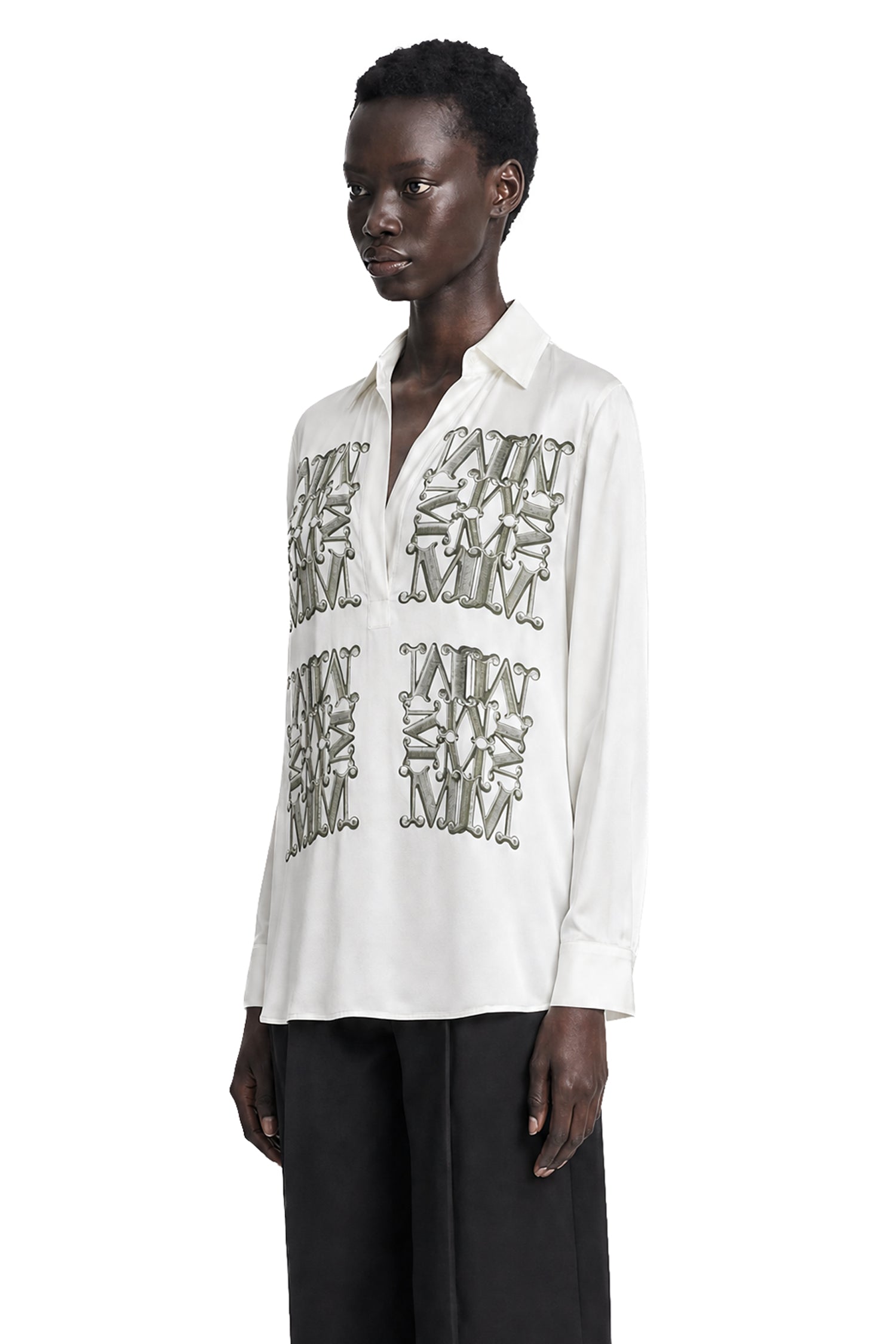 Marabesque Print Silk Shirt