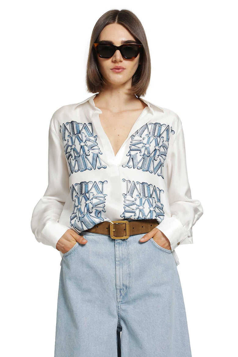 MAX MARA Printed Silk Shirt woman