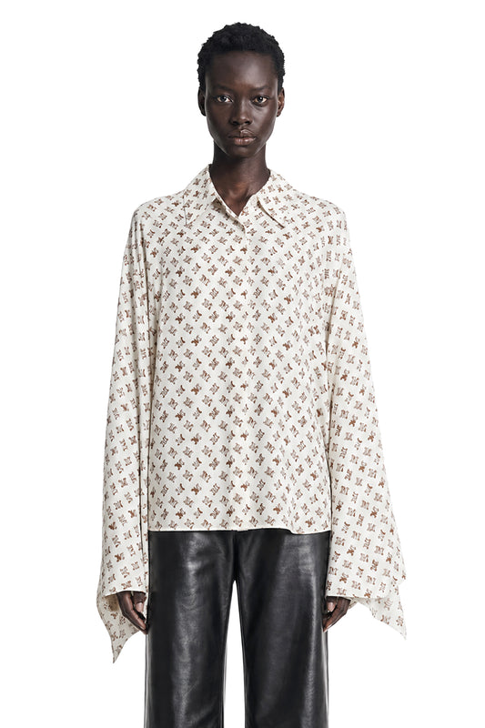 Oversized Printed Silk Shirt