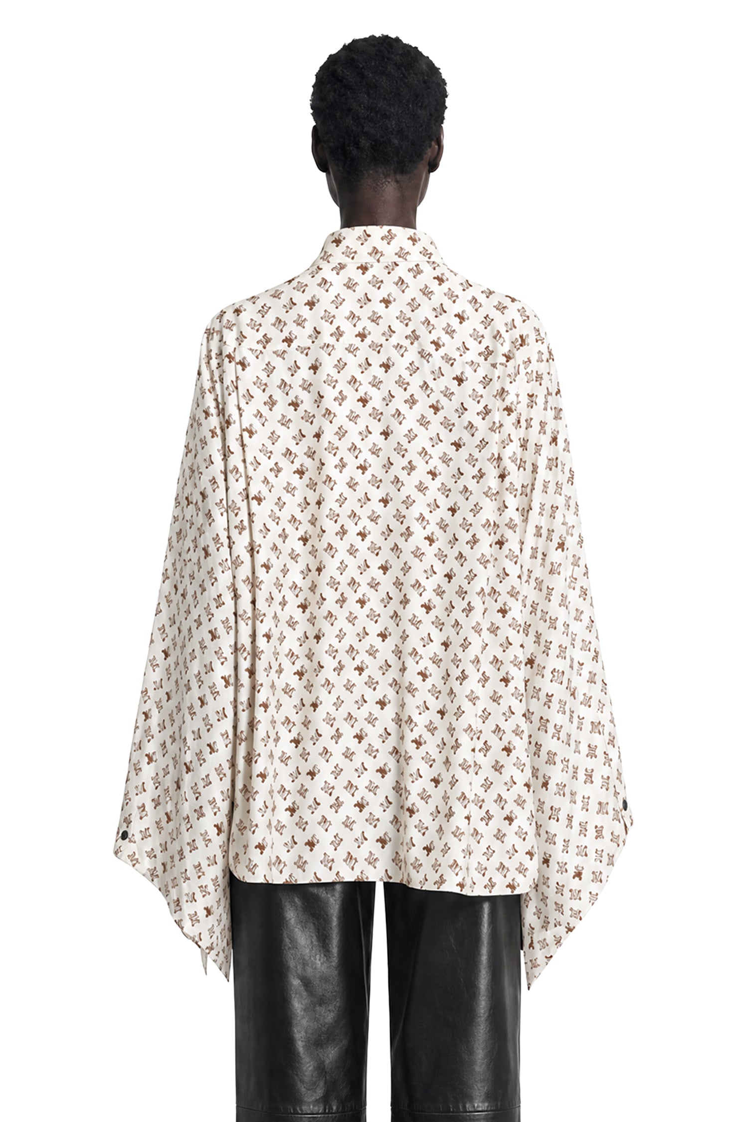 Oversized Printed Silk Shirt