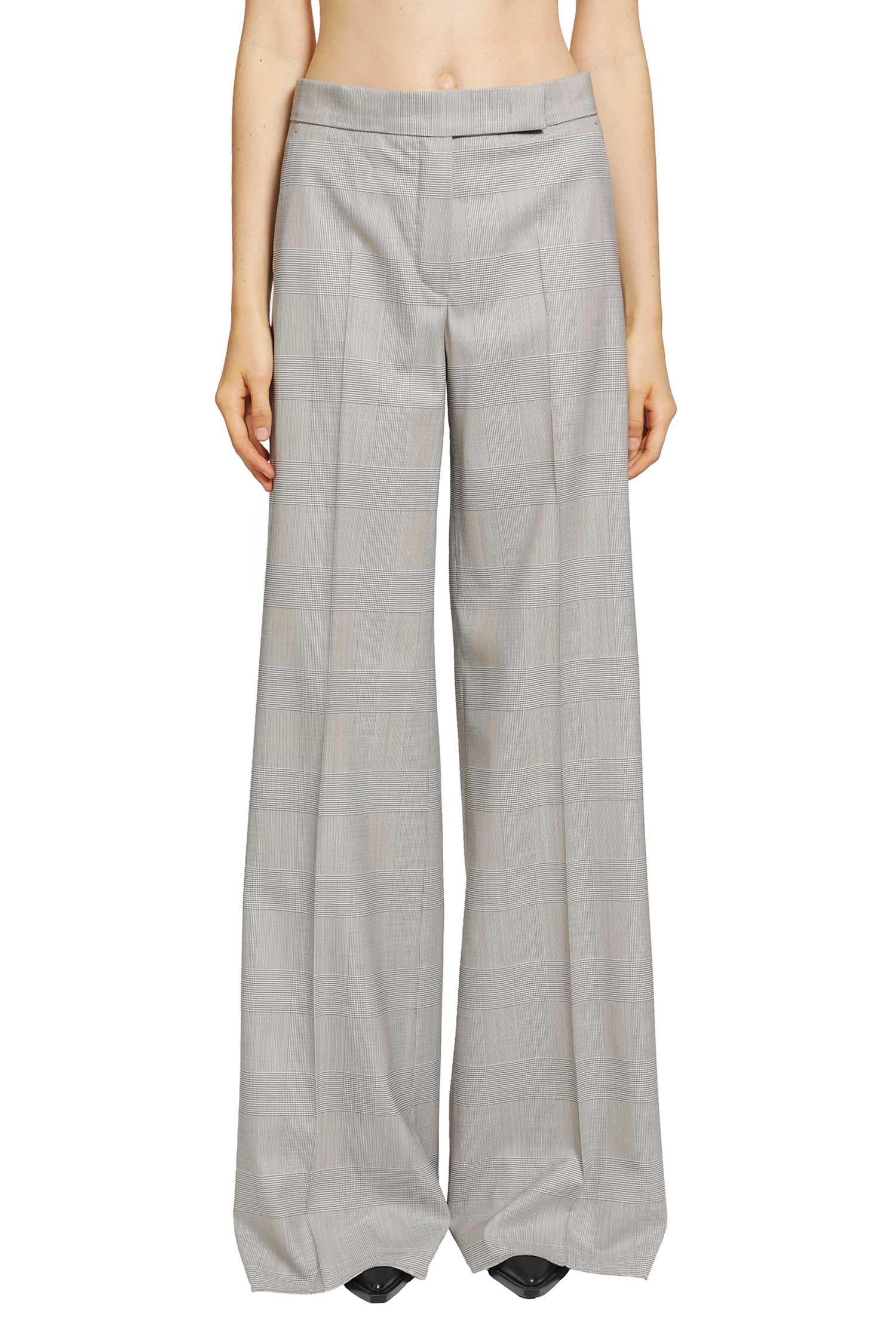 MAX MARA Glen Plaid Wool Trousers woman
