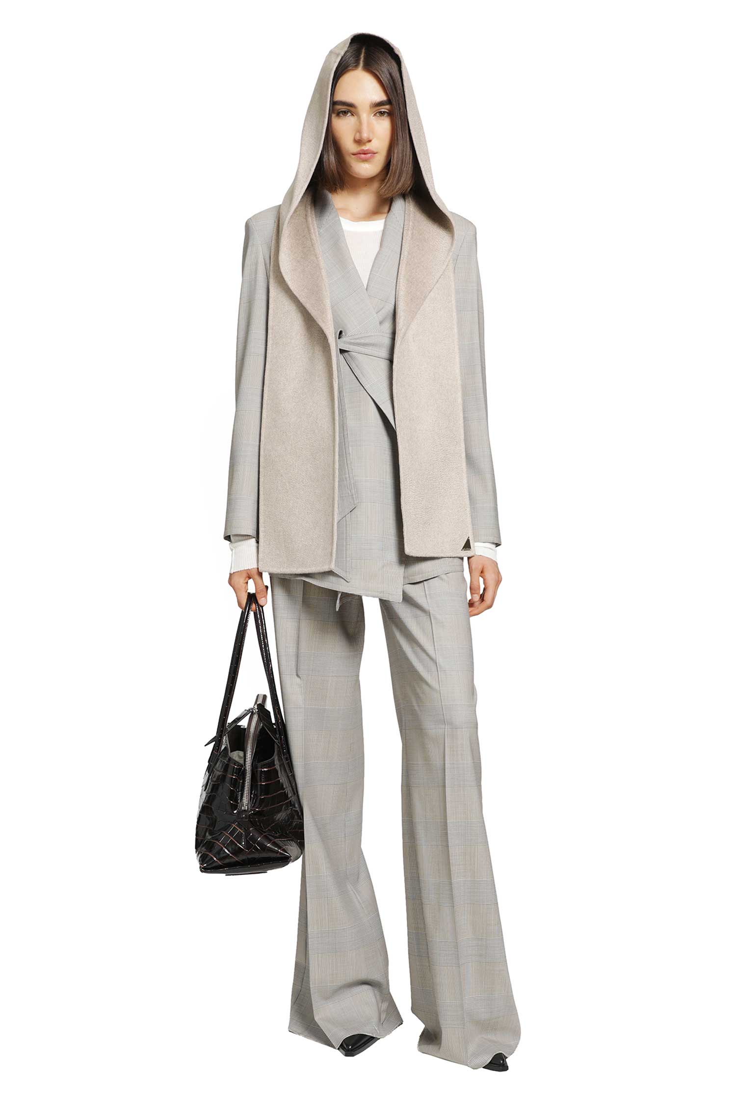 Glen Plaid Wool Trousers