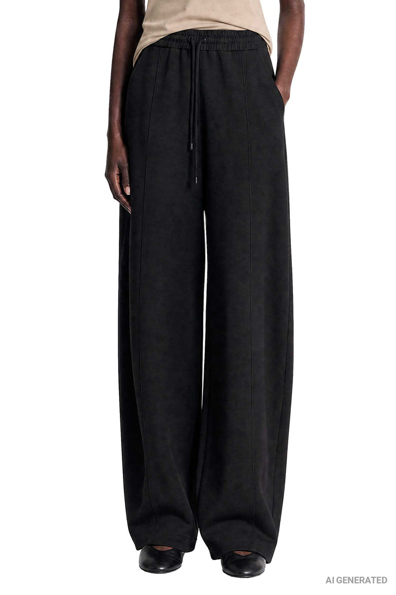 MAX MARA Technical Jersey Wide Pants woman