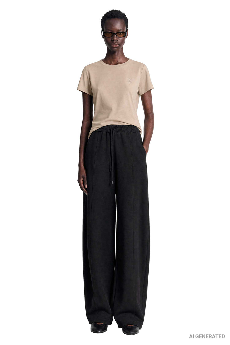 MAX MARA Technical Jersey Wide Pants woman
