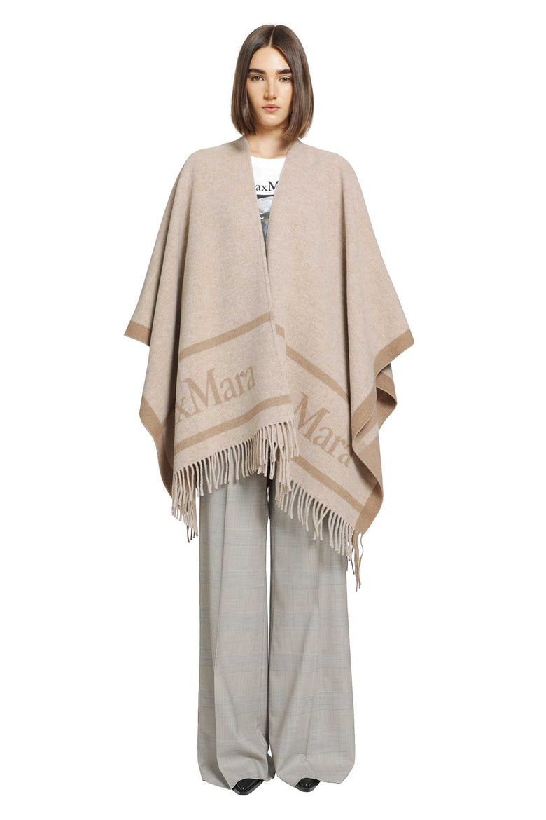 
              MAX MARA Jacquard Wool Poncho woman
            
