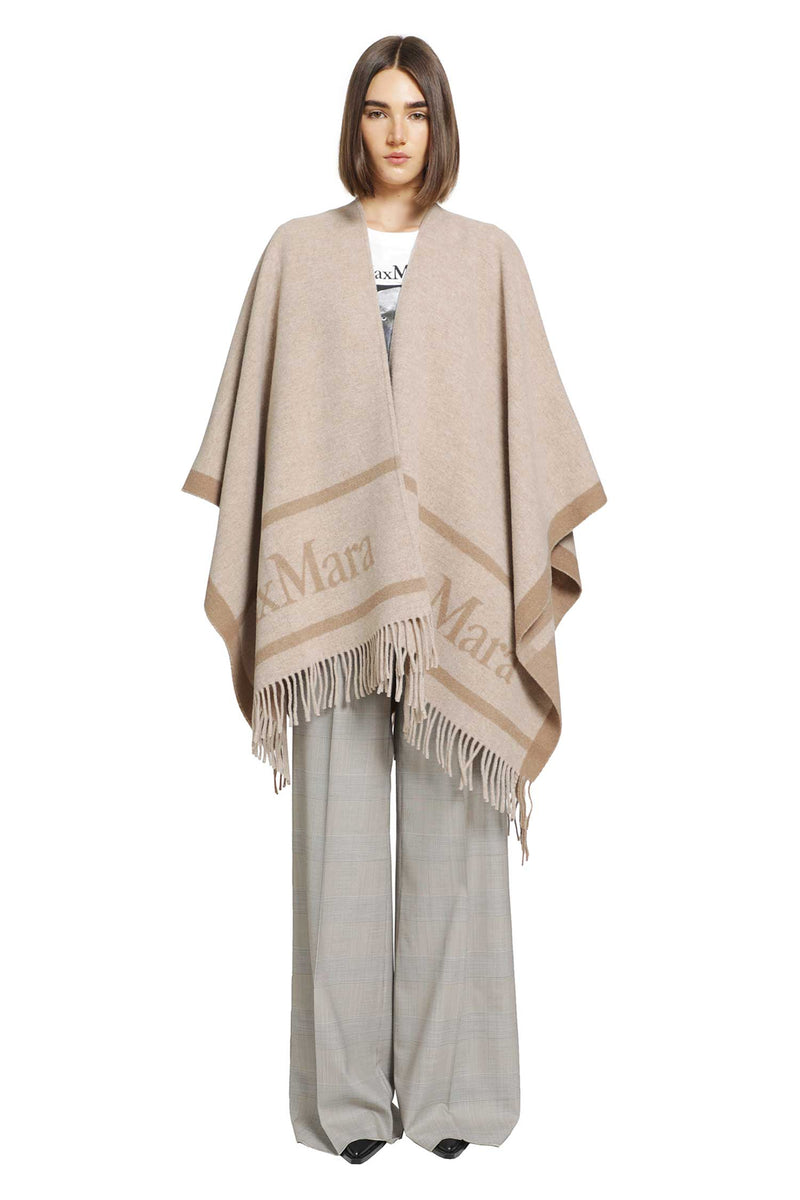 MAX MARA Jacquard Wool Poncho woman