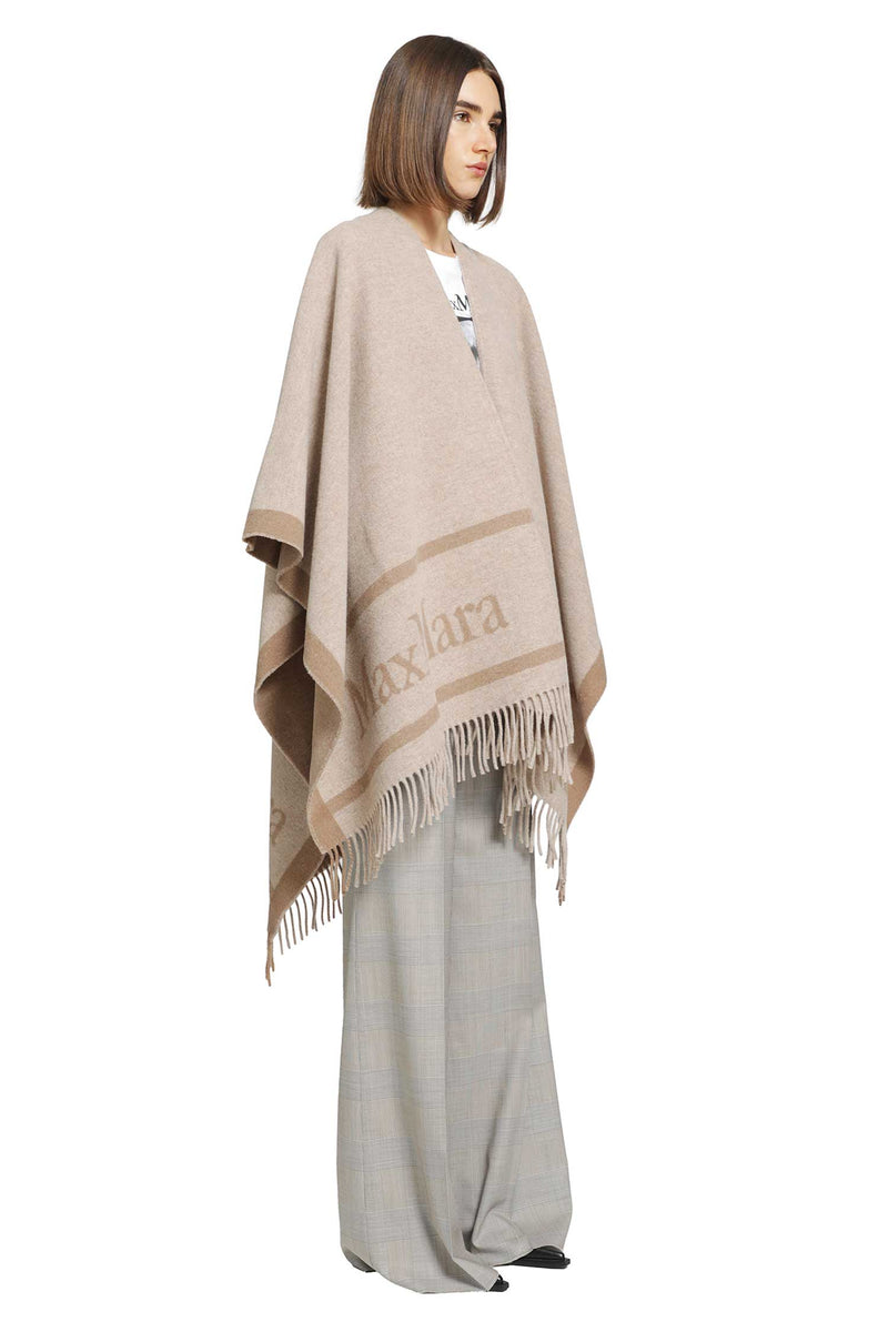 MAX MARA Jacquard Wool Poncho woman