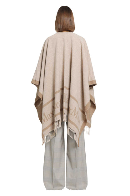 Jacquard Wool Poncho