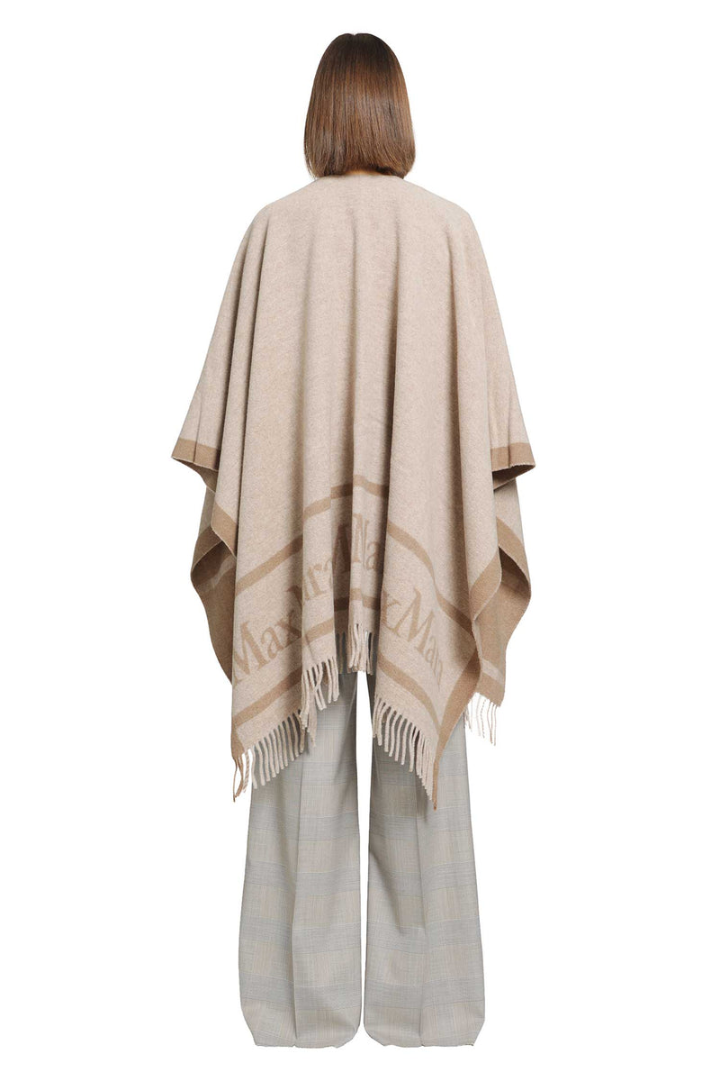 MAX MARA Jacquard Wool Poncho woman