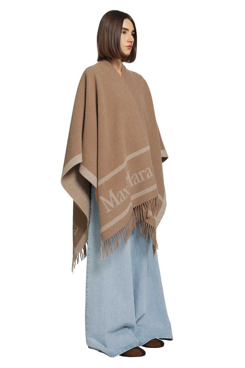 MAX MARA Jacquard Wool Poncho woman