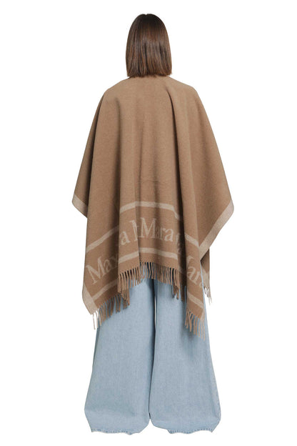 Jacquard Wool Poncho