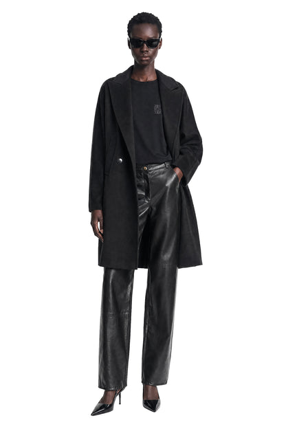 Double-Breasted Wool Broadcloth Coat