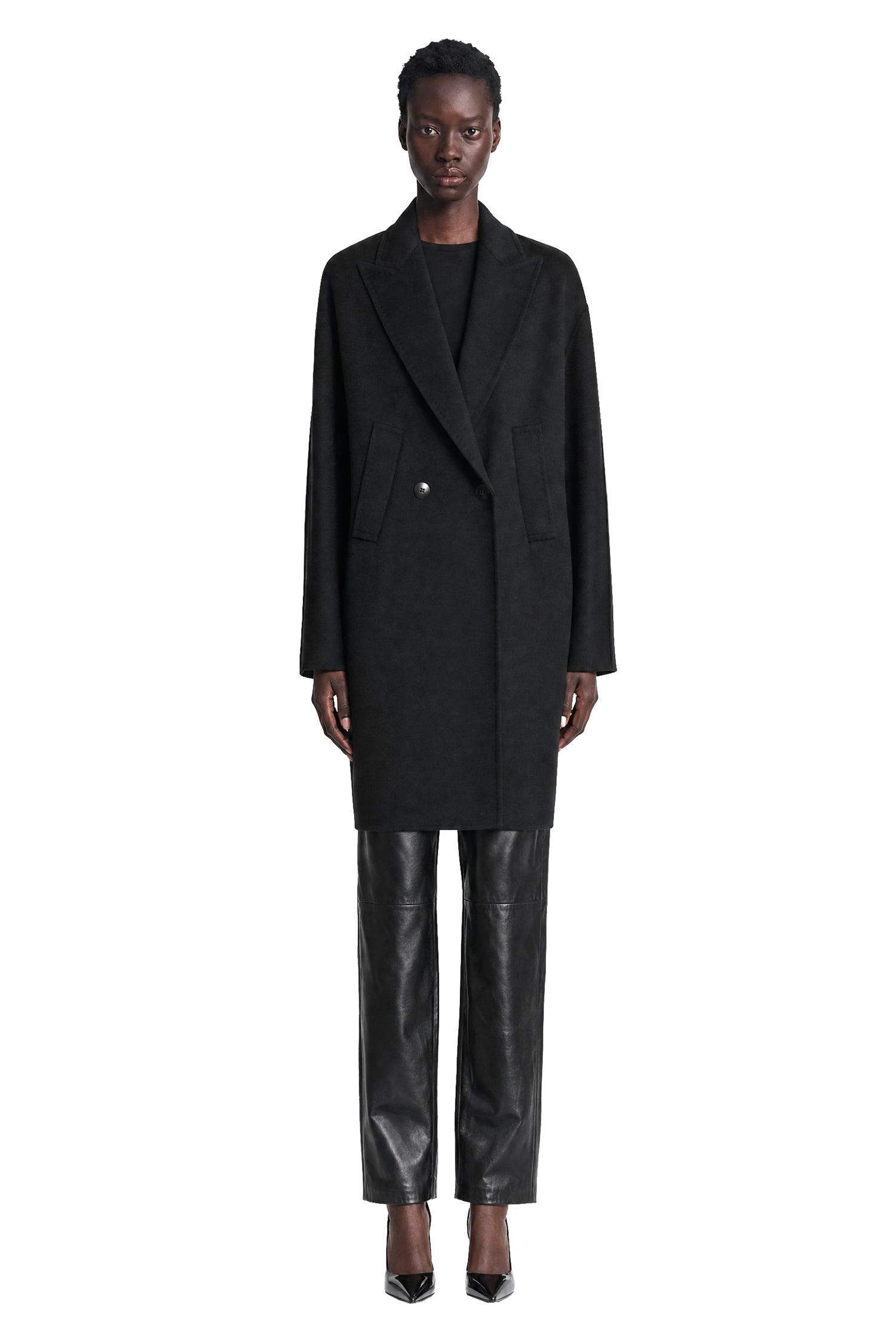MAX MARA Double-Breasted Wool Broadcloth Coat woman