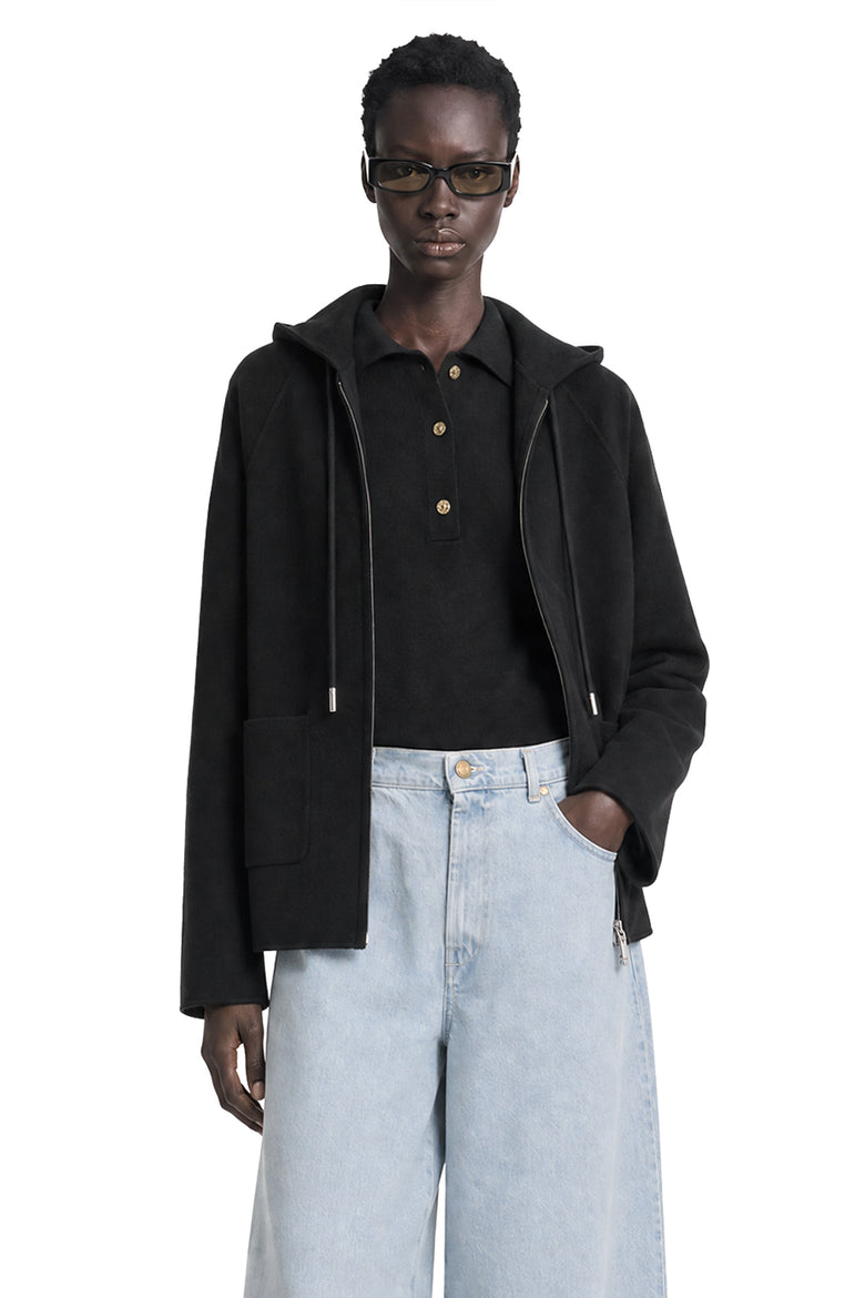 MAX MARA Wool Blend and Silk Hooded Coat woman