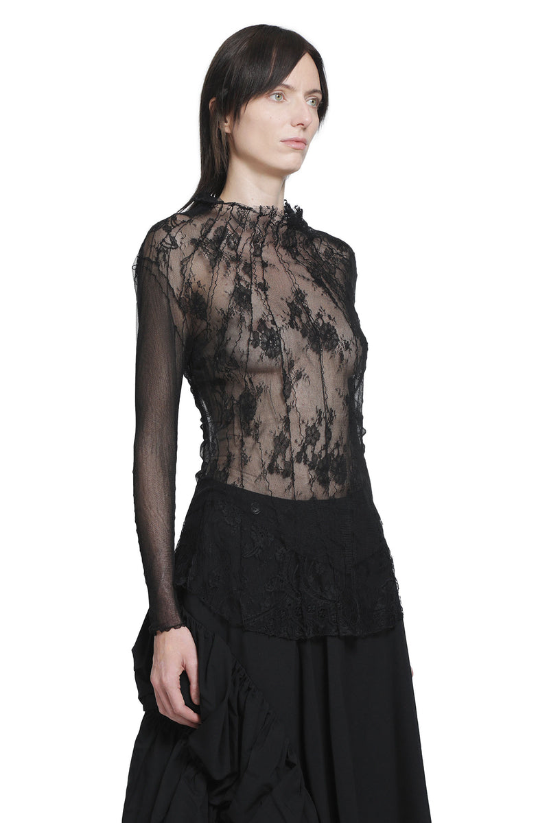 MARC LE BIHAN Lace Corset Long Sleeve Top woman