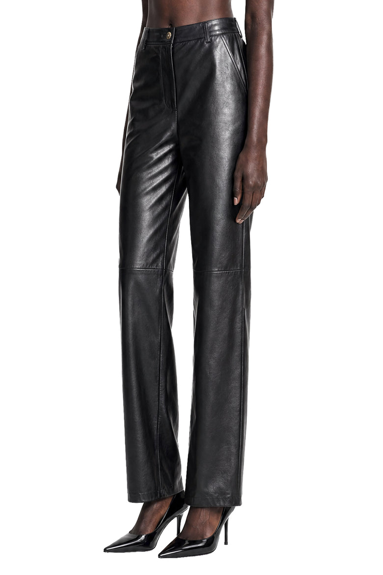 
              MAX MARA Nappa leather Barrel-leg Trousers woman
            