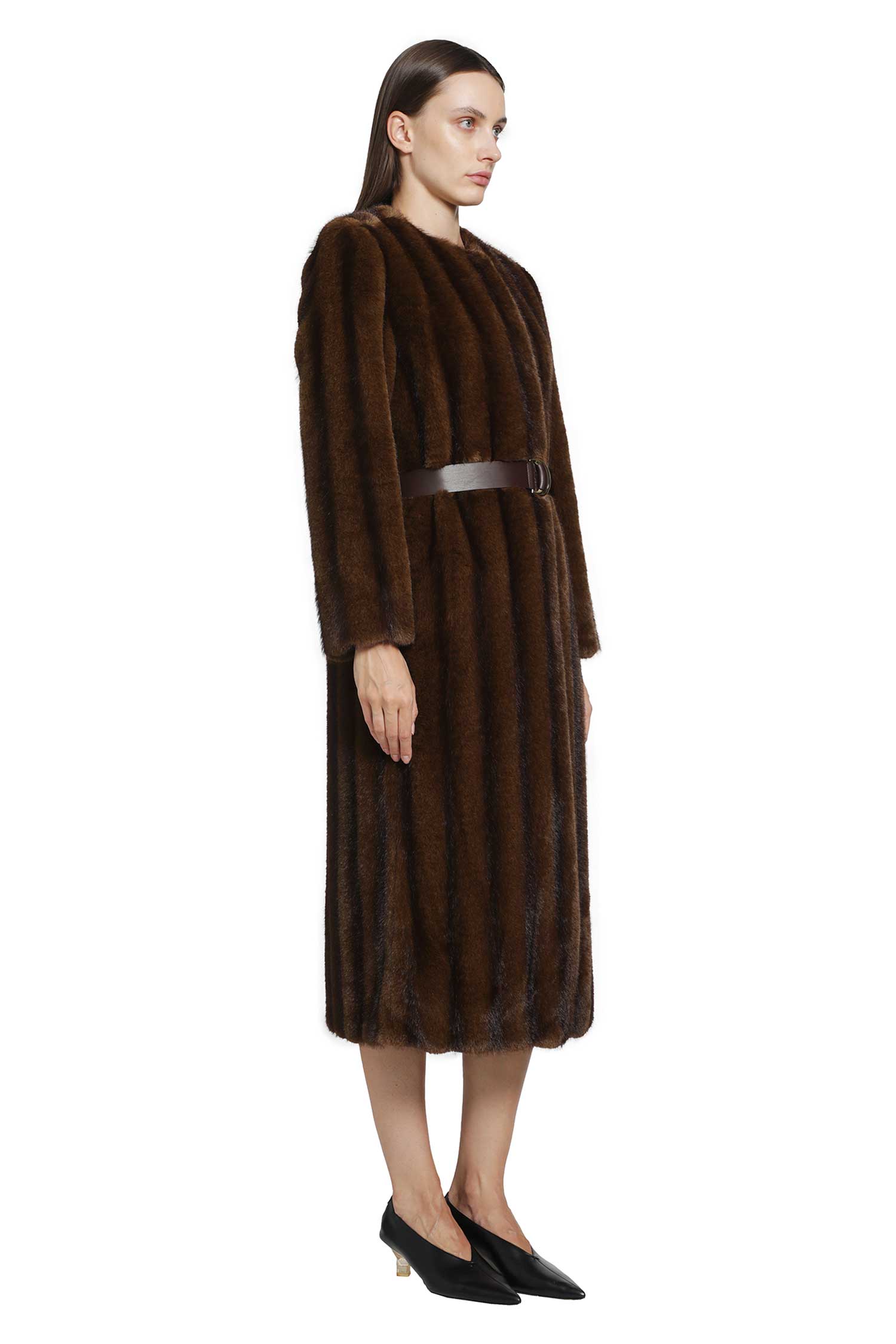 MAX MARA Fluffy-Textured Long Coat woman