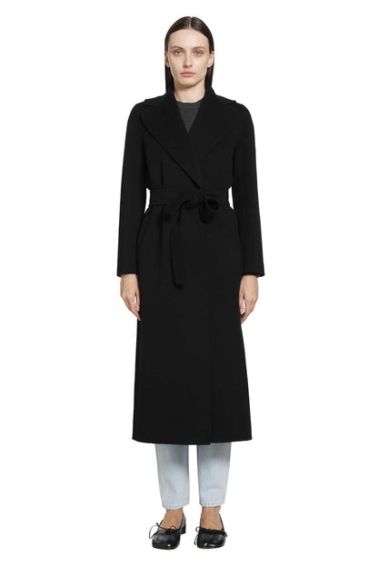 Wool Broadcloth Wrap Coat