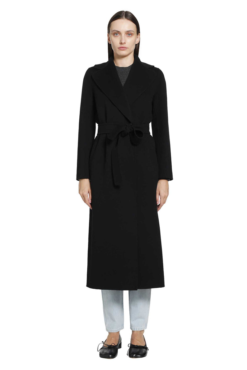 S MAX MARA Wool Broadcloth Wrap Coat woman
