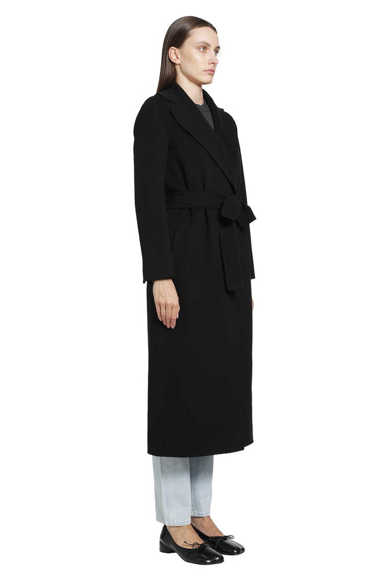 S MAX MARA Wool Broadcloth Wrap Coat woman