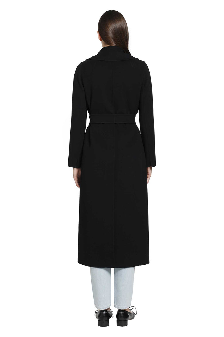 S MAX MARA Wool Broadcloth Wrap Coat woman