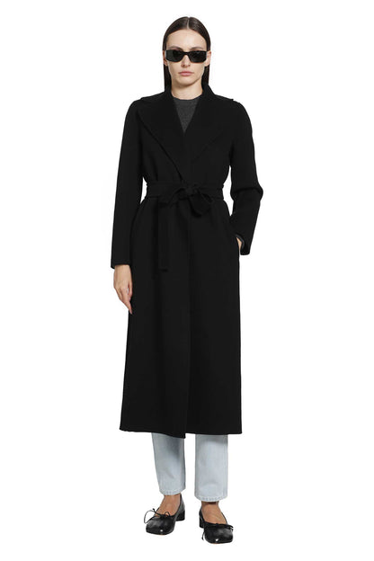 Wool Broadcloth Wrap Coat