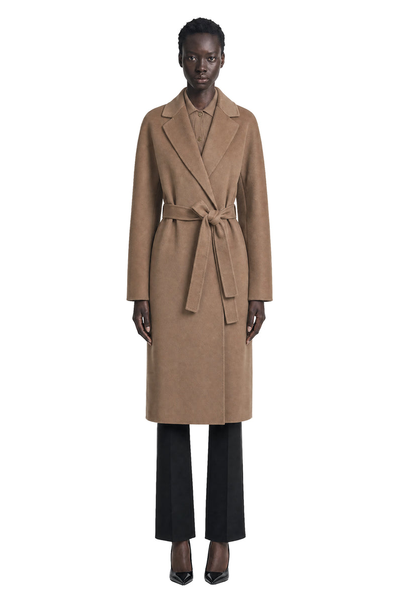 S MAX MARA Wool Broadcloth Midi Coat woman