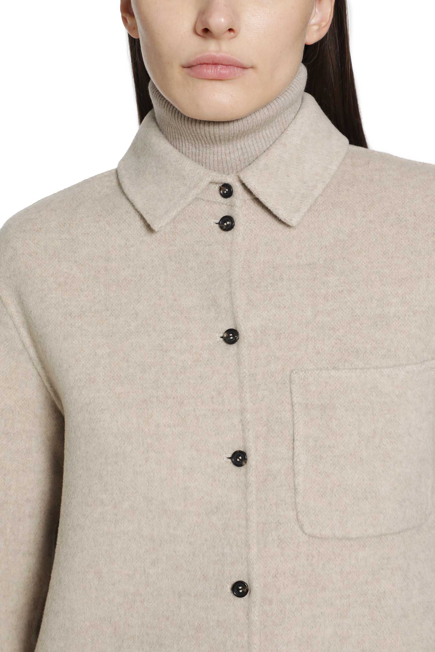 S MAX MARA Wool and Cashmere Broadcloth Jacket woman
