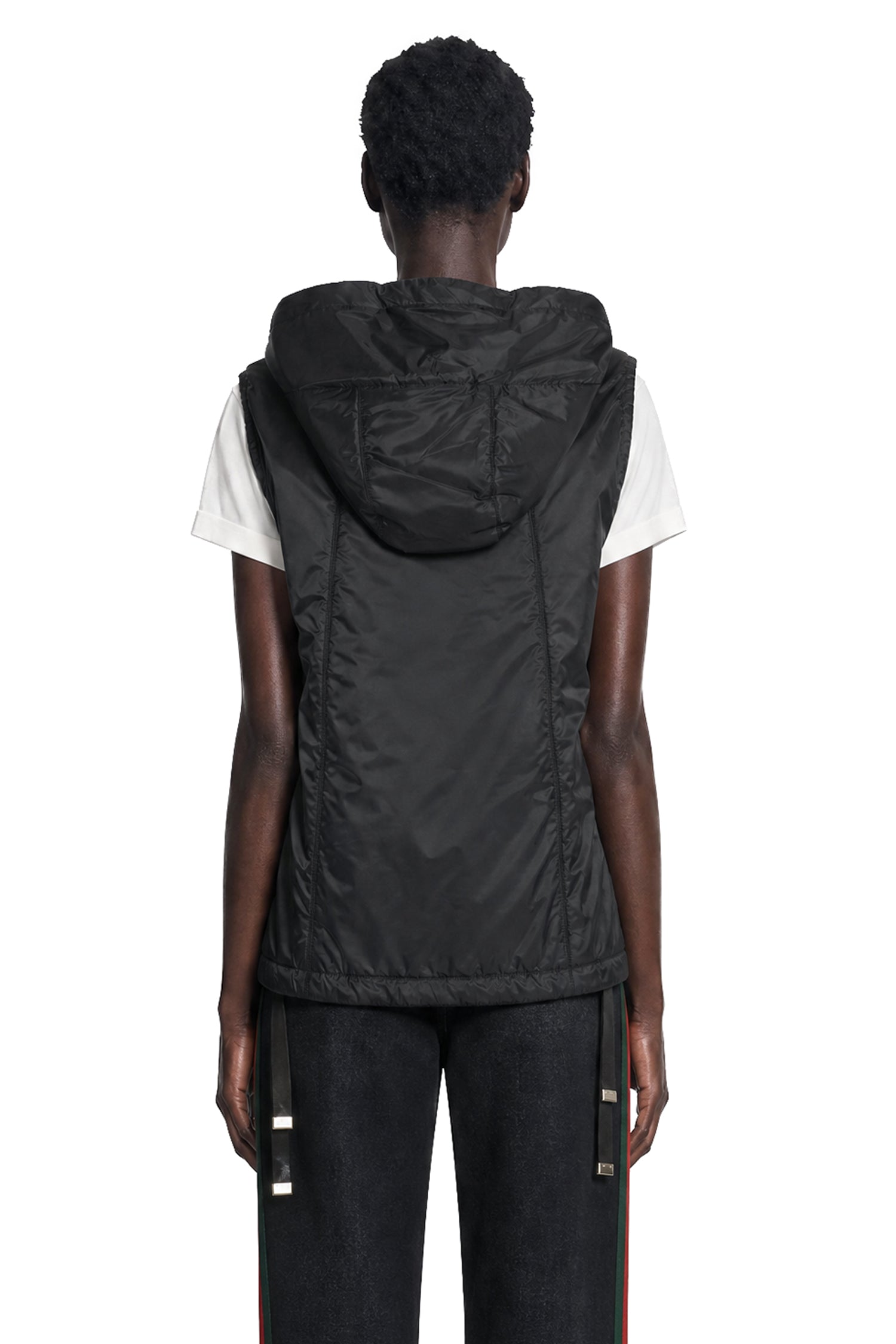 Padded Water-Repellent Hooded Gilet