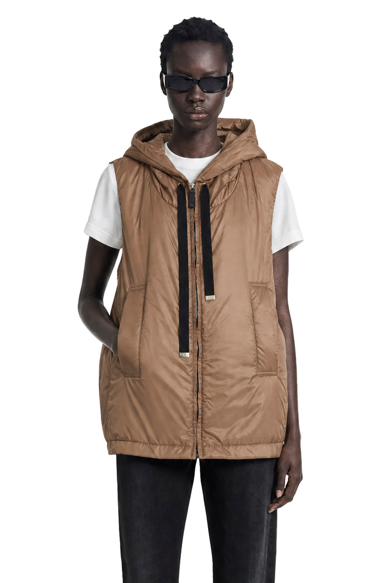 MAX MARA Padded Water-Repellent Hooded Gilet woman
