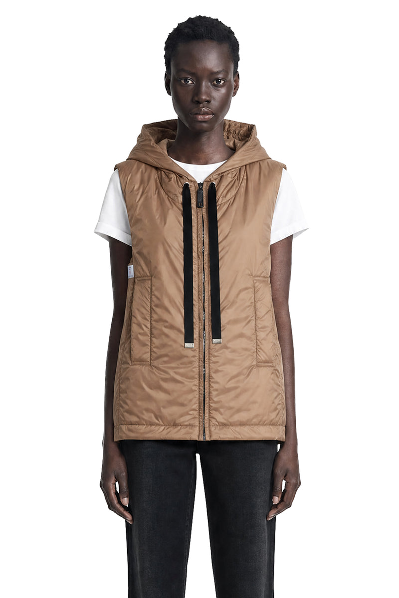 MAX MARA Padded Water-Repellent Hooded Gilet woman