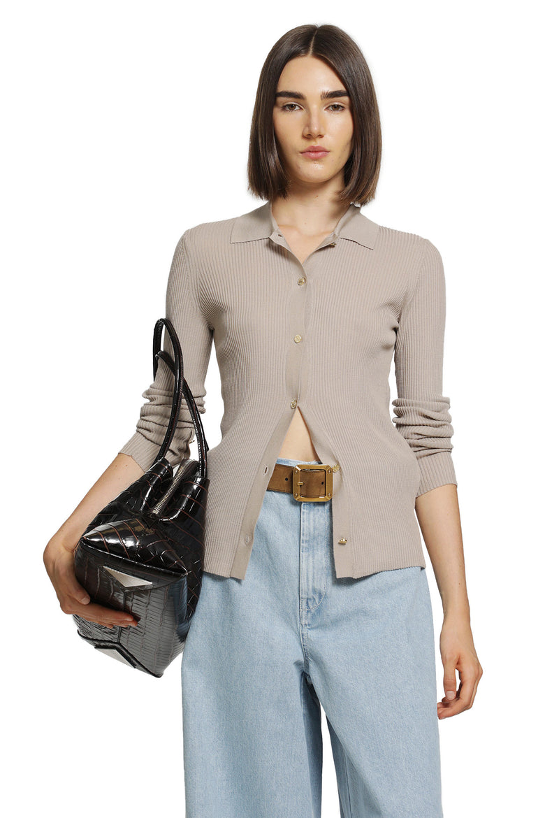 S MAX MARA Wollen Yarn Fitted Cardigan woman