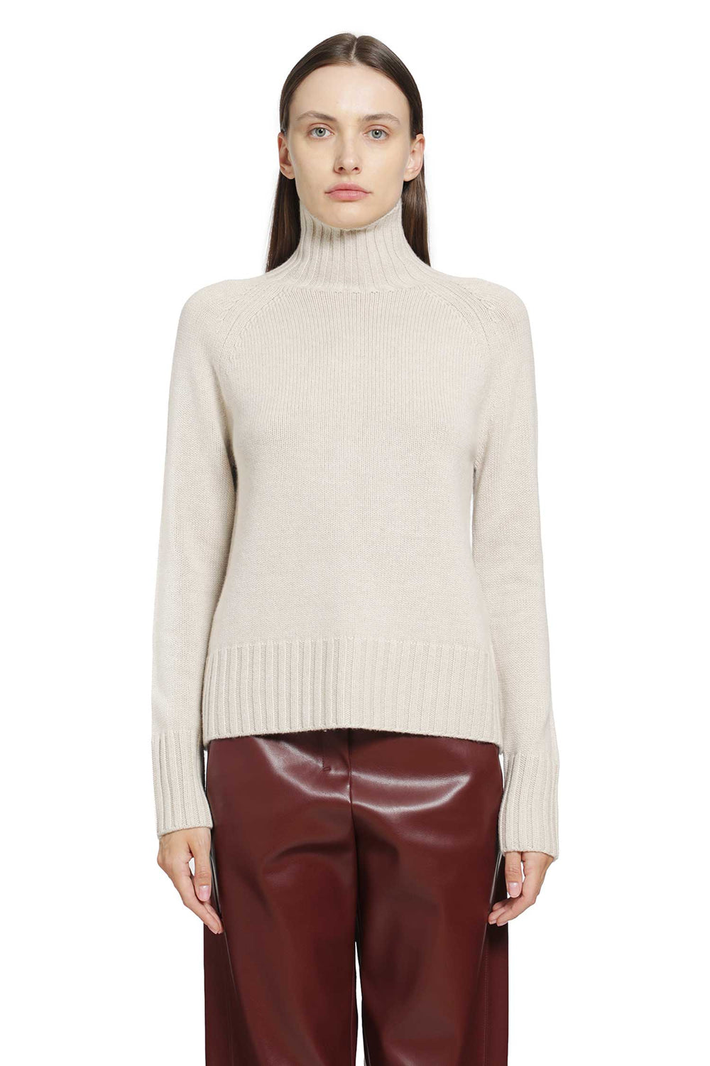 S MAX MARA Wool Cashmere Turtleneck Sweater woman