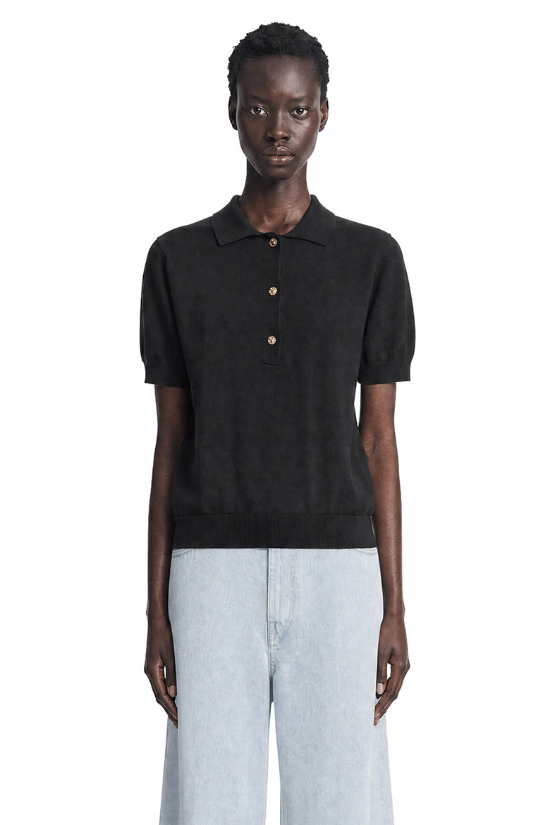 S MAX MARA Cotton Knit Polo woman