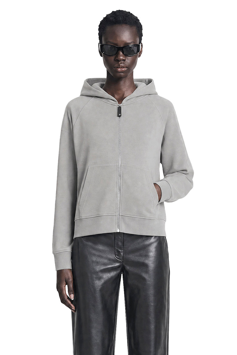 S MAX MARA Technical Cotton Zip-Up Hoodie woman