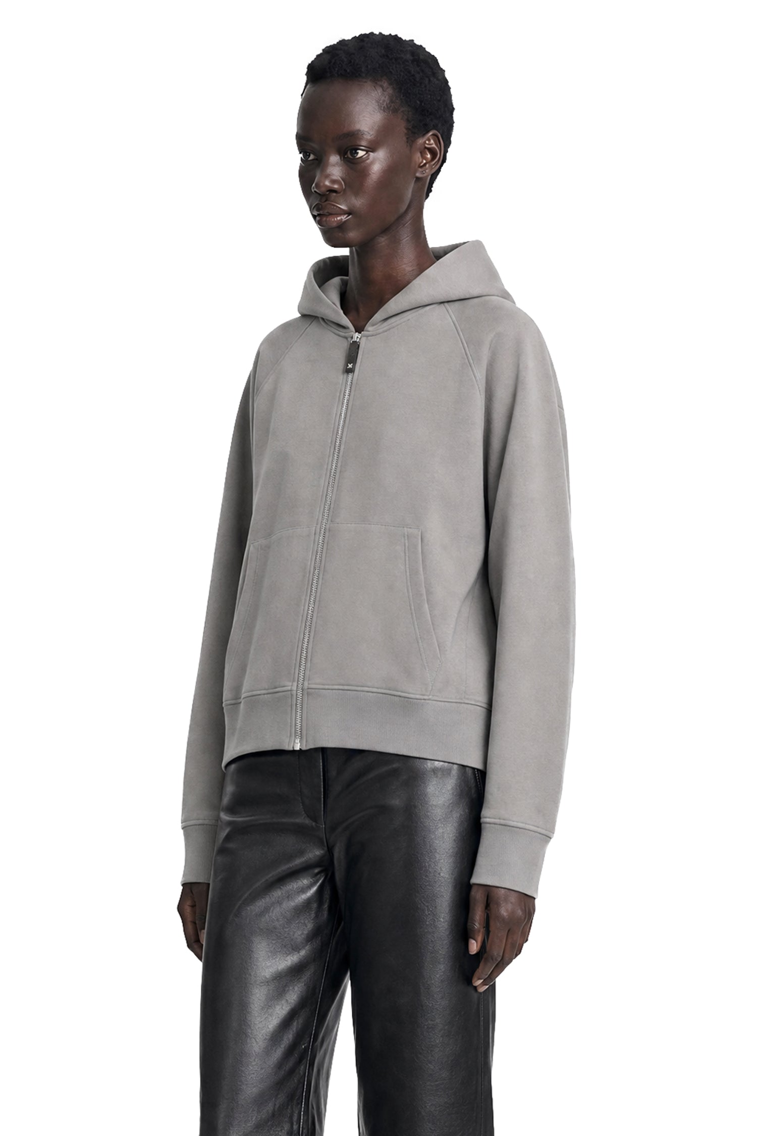 S MAX MARA Technical Cotton Zip-Up Hoodie woman