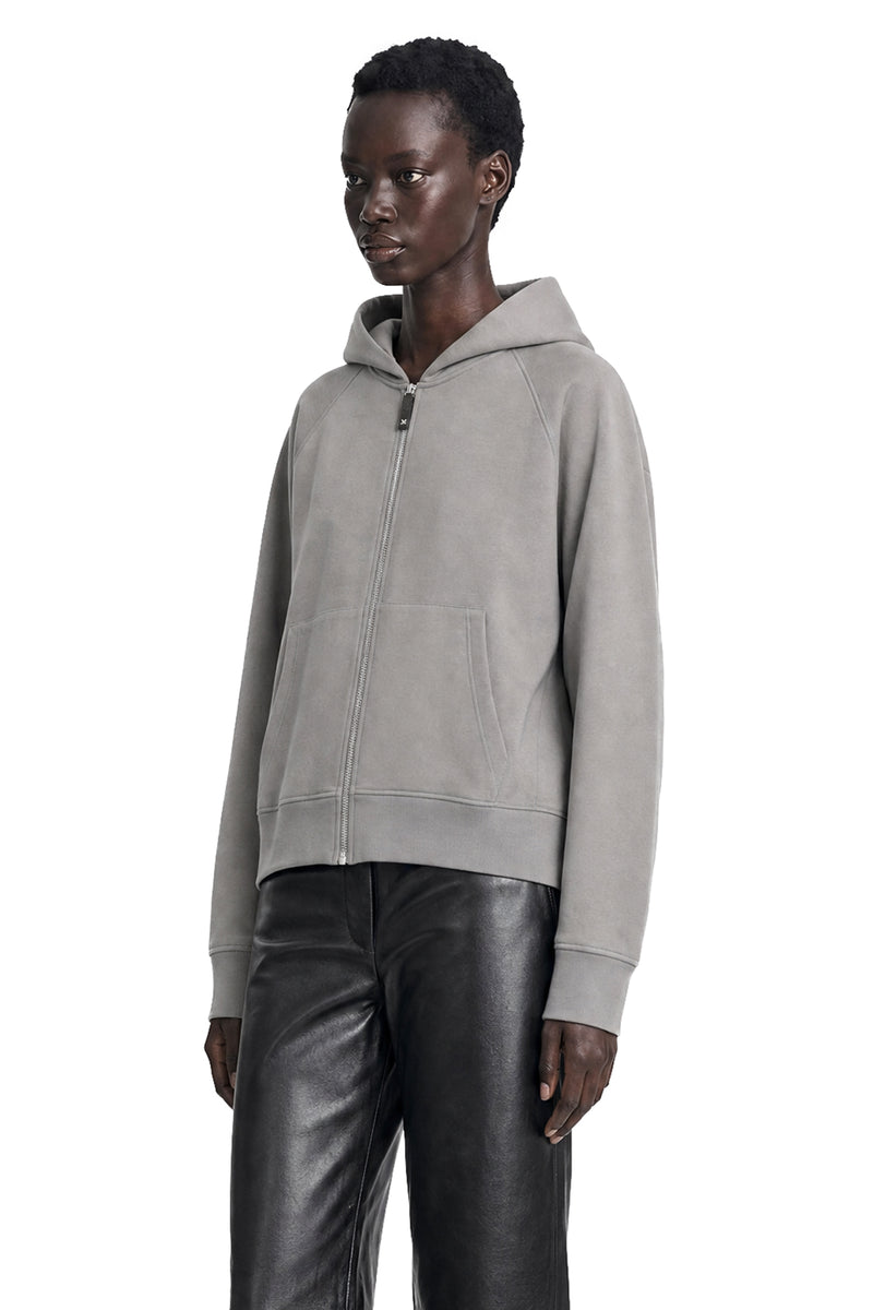 S MAX MARA Technical Cotton Zip-Up Hoodie woman