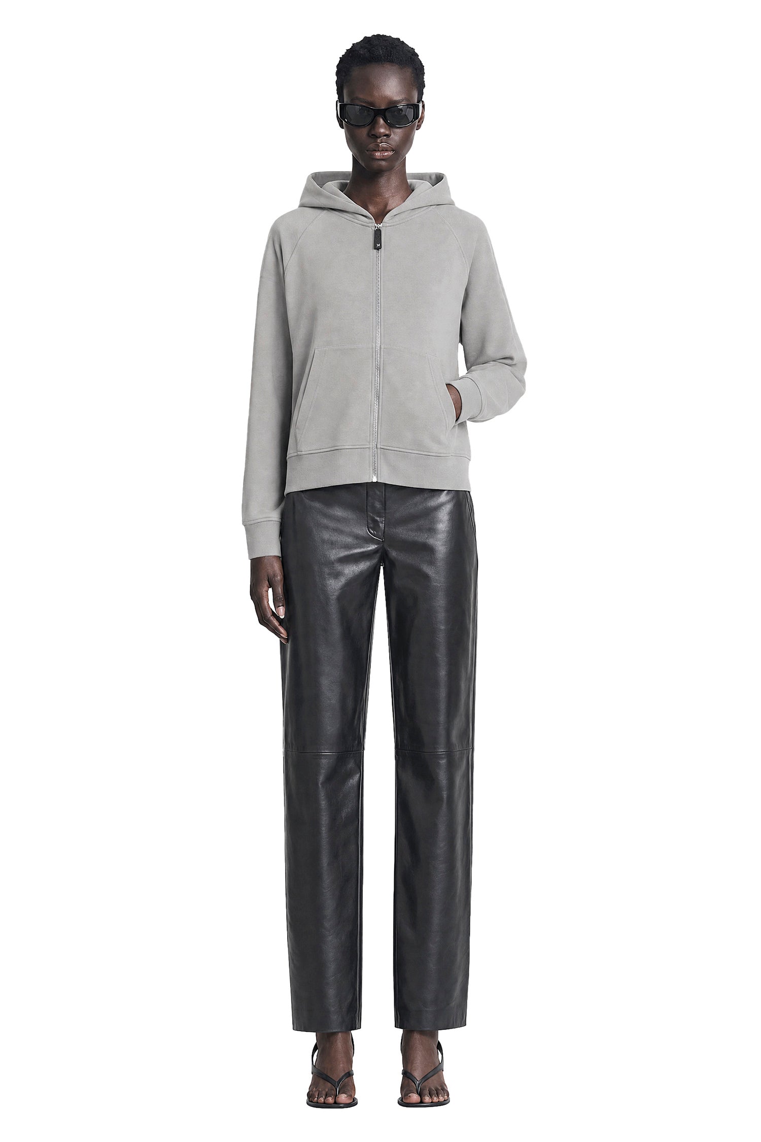 S MAX MARA Technical Cotton Zip-Up Hoodie woman