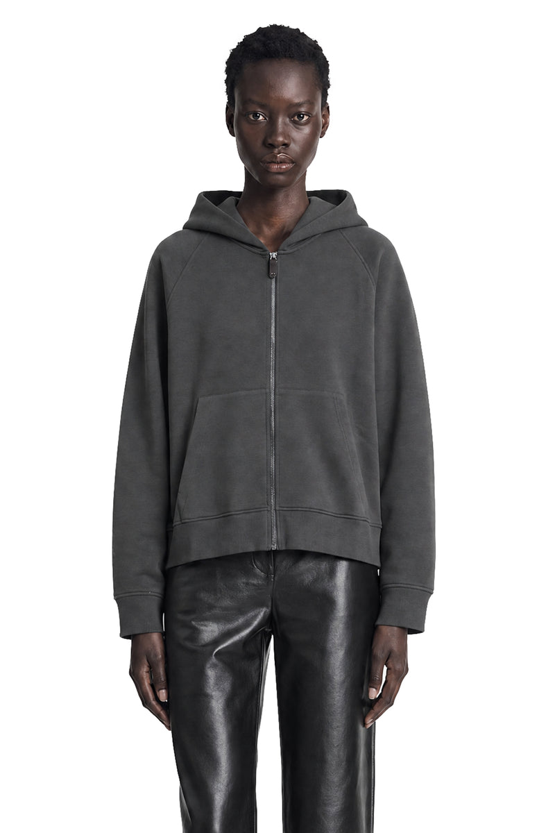 S MAX MARA Technical Cotton Zip-Up Hoodie woman