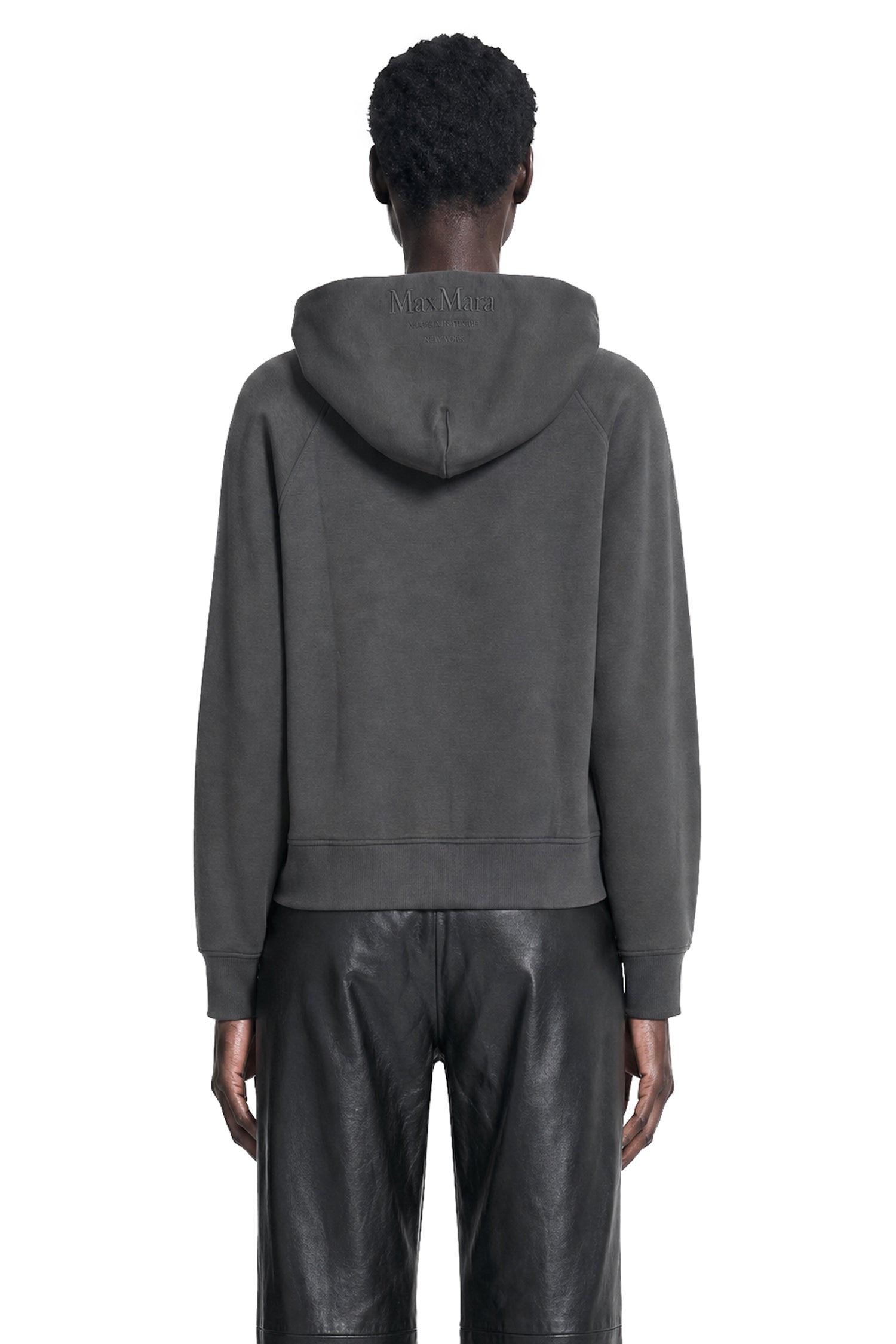 S MAX MARA Technical Cotton Zip-Up Hoodie woman