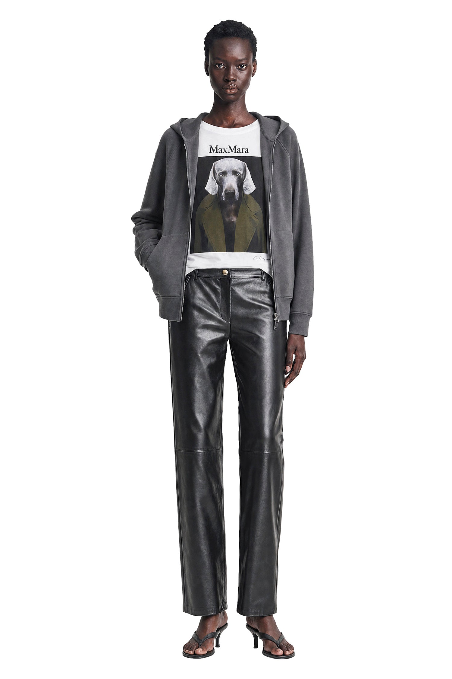 Technical Cotton Zip-Up Hoodie