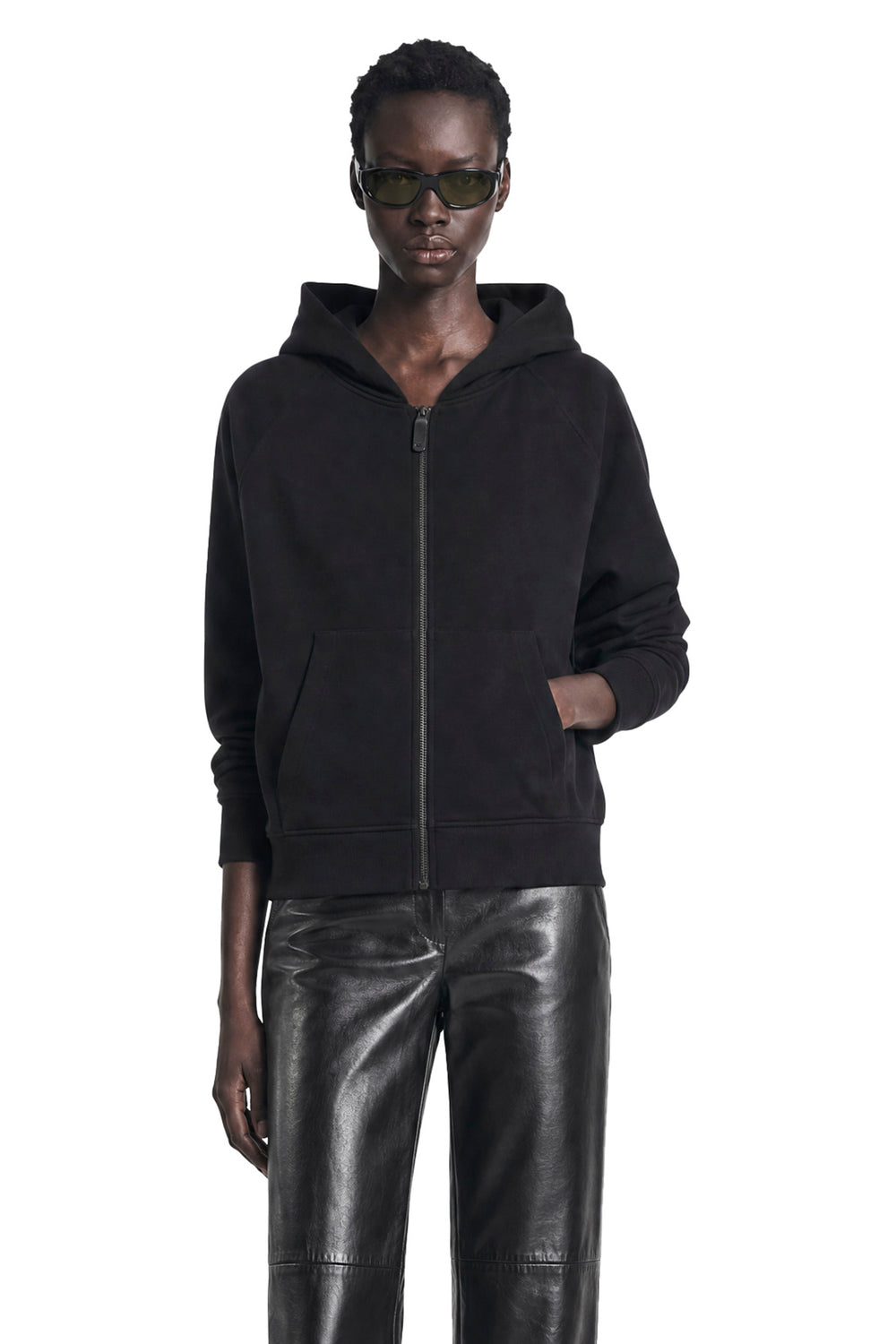 S MAX MARA Technical Cotton Zip-Up Hoodie woman