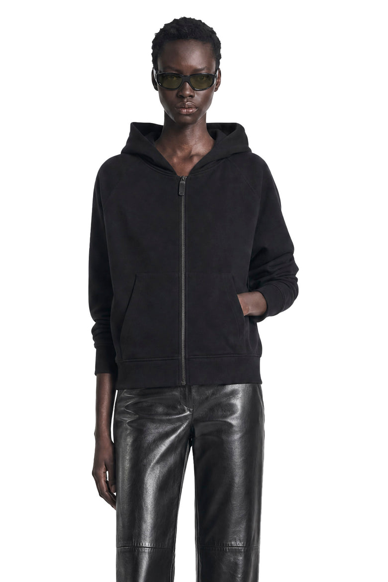 S MAX MARA Technical Cotton Zip-Up Hoodie woman