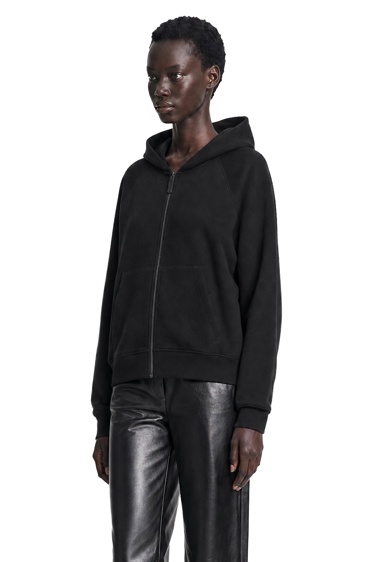 S MAX MARA Technical Cotton Zip-Up Hoodie woman