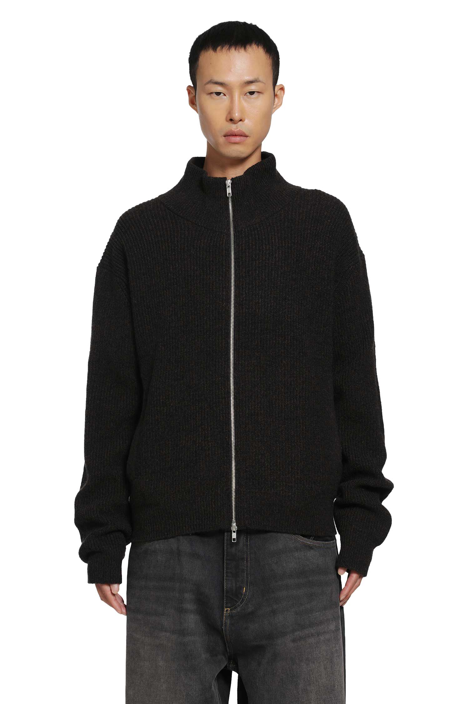 Zip Up Funnel Cardigan
