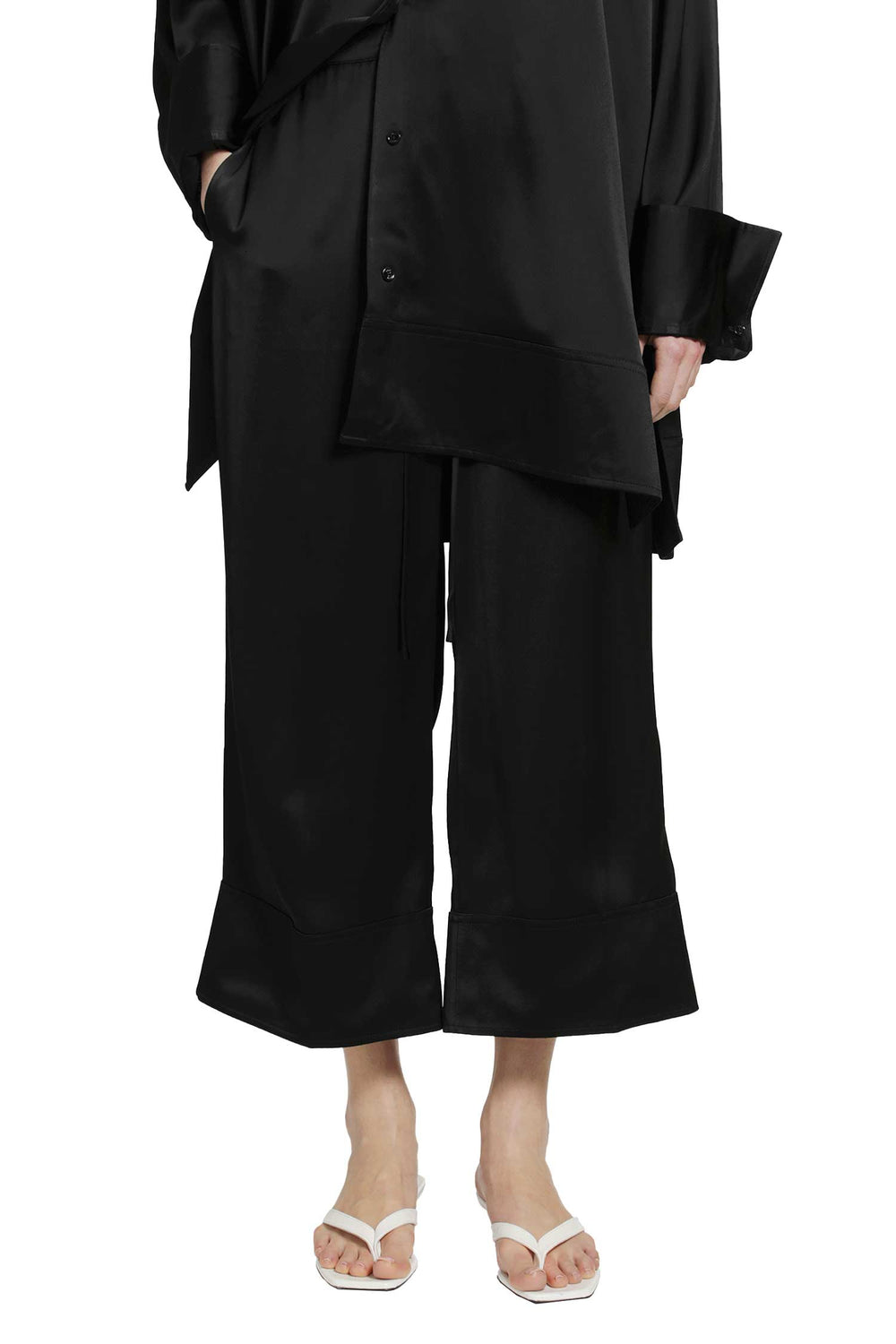 TOTEME Satin Drawstring Trousers woman