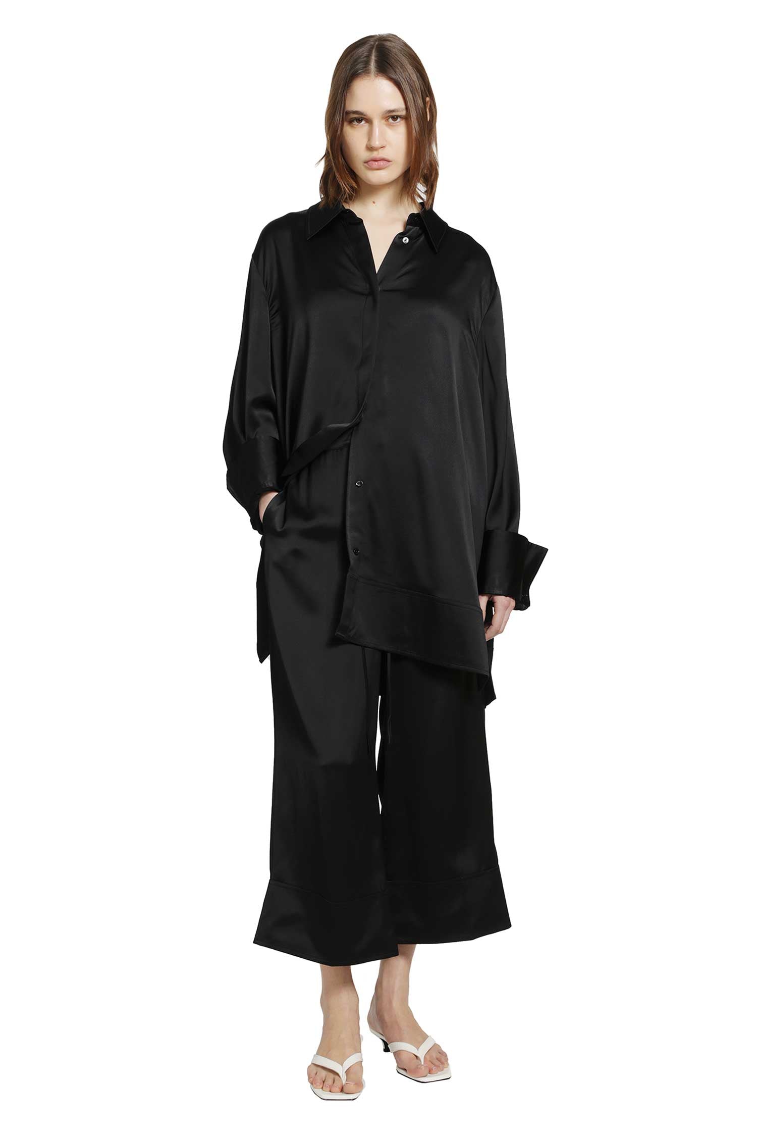 Satin Drawstring Trousers